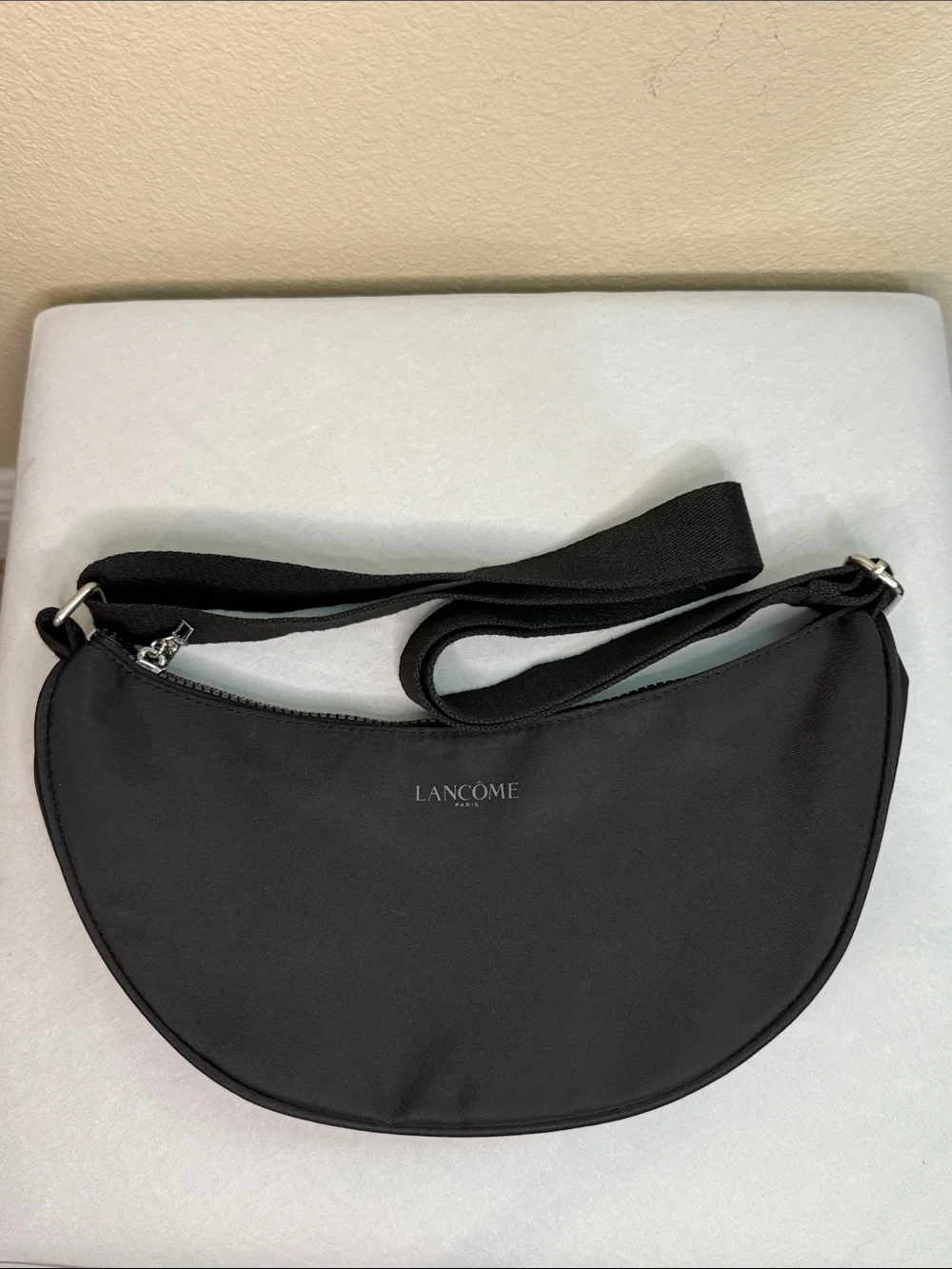 Lancôme Black Crescent Messenger Bag